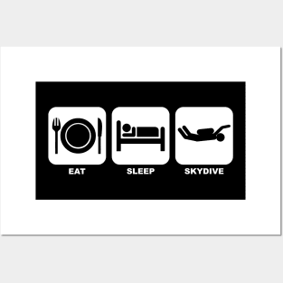 Mod.1 Eat Sleep Skydive Posters and Art